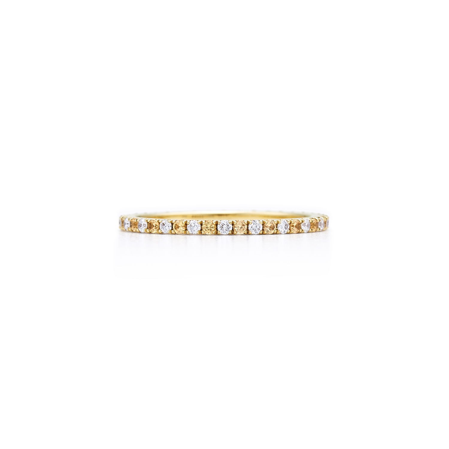 Kwiat | Kwiat Stackable Slim Ring with Diamonds and Yellow Sapphires in ...