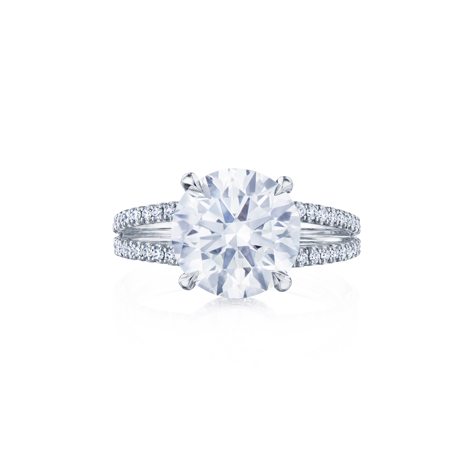 Kwiat | Engagement Ring with a Round Diamond, Hidden Halo and Split ...