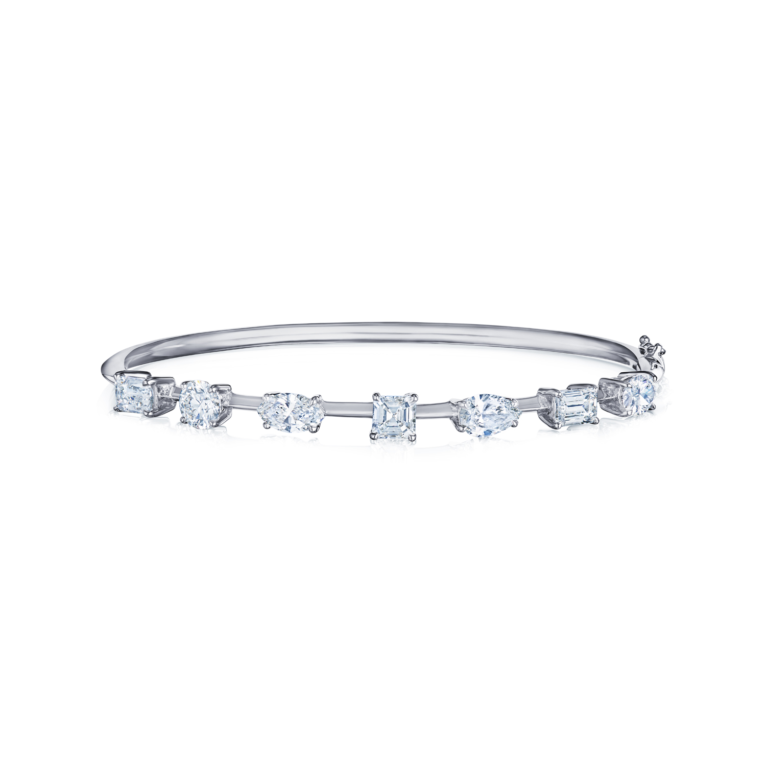 Platinum Fancy Shape Diamond Bracelet - Turgeon Raine