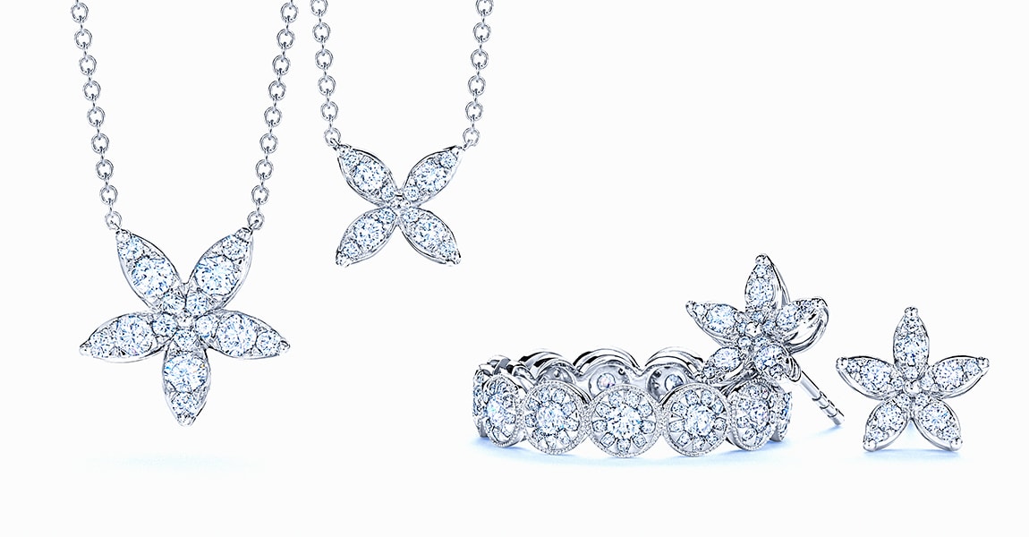 Splendor Teardrop Earrings with Diamonds in 18K White Gold, Style #E-28429-0-DIA-18KW