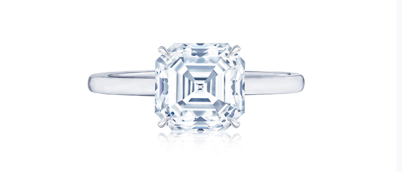 Asscher Cut Diamond Band Engagement Ring - Gregory Jewellers
