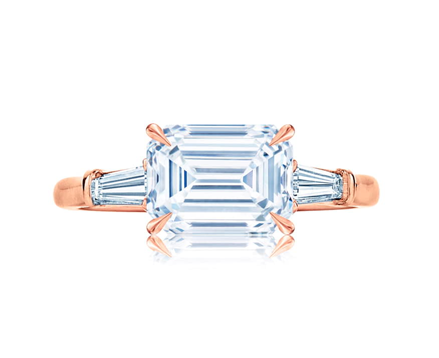 Kwiat Emerald Cut™ Engagement Ring in Rose Gold