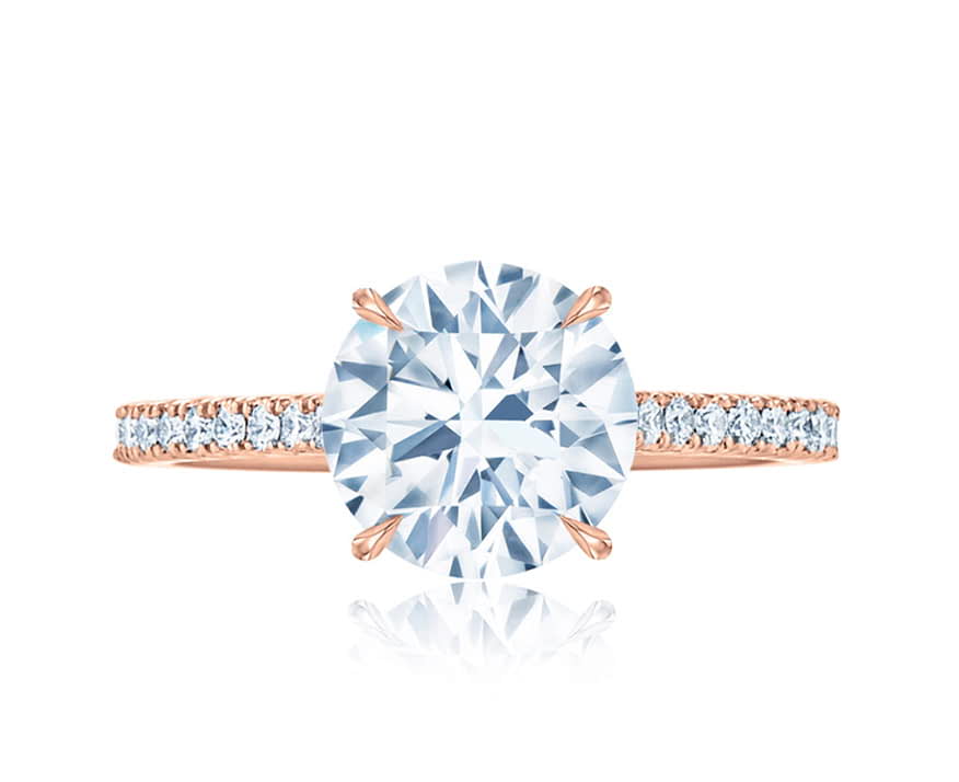 Kwiat Round™ Engagement Ring in Rose Gold